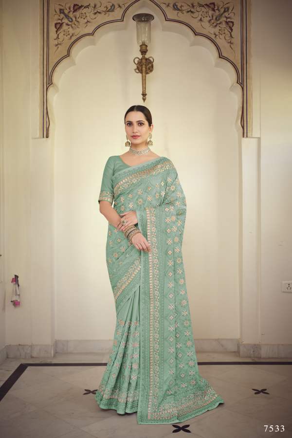 Arya Swarna 2 Party Wear Georgette Wedding Wear Heavy Latest Designer Saree Collection